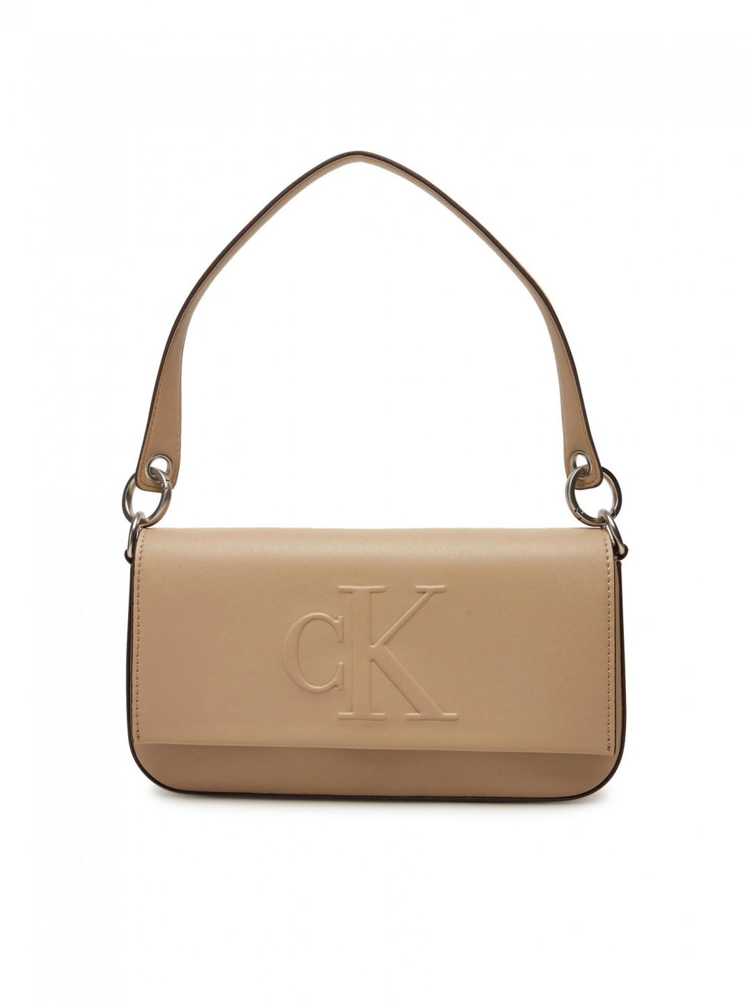Calvin Klein Jeans Kabelka Sculpted Flap Shoulder Pouch25 LV04K3148G Béžová